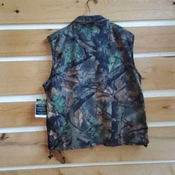 Trail Crest Highland Timber Embroidered Hunter Camouflage Fleece Zip Sz. XL Vest - Picture 7 of 10
